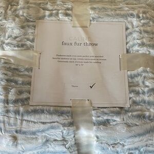 Soft Surroundings Faux Fur Throw - Ice Blue